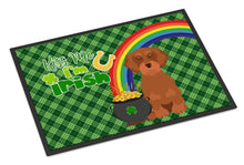 Load image into Gallery viewer, Wirehair Red Dachshund St. Patrick's Day Doormat - 24x36 Decorative Floor Mat – Indoor/Outdoor Rug with Artistic Flair