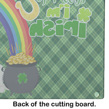 Load image into Gallery viewer, Dalmatian St. Patrick's Day Glass Cutting Boards – Durable, Decorative Kitchen Art Large