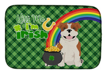 Load image into Gallery viewer, Red English Bulldog St. Patrick's Day Dish Drying Mat – Absorbent, Artistic Kitchen Essentials