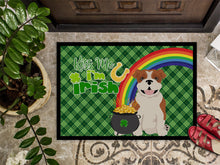 Load image into Gallery viewer, Red English Bulldog St. Patrick's Day Doormat - 24x36 Decorative Floor Mat – Indoor/Outdoor Rug with Artistic Flair