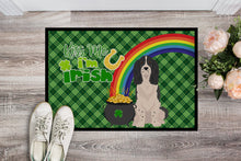 Load image into Gallery viewer, Black English Springer Spaniel St. Patrick's Day Doormat - 24x36 Decorative Floor Mat – Indoor/Outdoor Rug with Artistic Flair