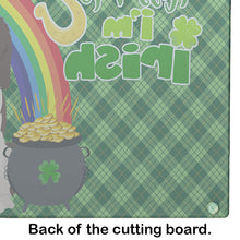 Load image into Gallery viewer, Liver English Springer Spaniel St. Patrick's Day Glass Cutting Boards – Durable, Decorative Kitchen Art Large