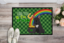 Load image into Gallery viewer, Black French Bulldog St. Patrick's Day Doormat - 24x36 Decorative Floor Mat – Indoor/Outdoor Rug with Artistic Flair