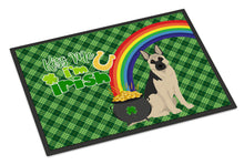 Load image into Gallery viewer, Black and Silver German Shepherd St. Patrick's Day Doormat - 24x36 Decorative Floor Mat – Indoor/Outdoor Rug with Artistic Flair