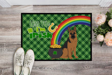 Load image into Gallery viewer, Black and Tan German Shepherd St. Patrick's Day Doormat - 24x36 Decorative Floor Mat – Indoor/Outdoor Rug with Artistic Flair