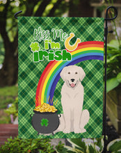 Load image into Gallery viewer, Cream Golden Retriever St. Patrick's Garden Flag – "Kiss Me I’m Irish" with Pot of Gold &amp; Rainbow