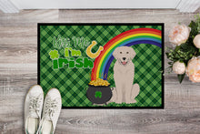 Load image into Gallery viewer, Cream Golden Retriever St. Patrick's Day Doormat - 24x36 Decorative Floor Mat – Indoor/Outdoor Rug with Artistic Flair