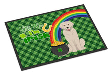 Load image into Gallery viewer, Cream Golden Retriever St. Patrick's Day Doormat - 24x36 Decorative Floor Mat – Indoor/Outdoor Rug with Artistic Flair