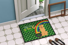 Load image into Gallery viewer, Gold Golden Retriever St. Patrick's Day Doormat - 24x36 Decorative Floor Mat – Indoor/Outdoor Rug with Artistic Flair