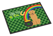 Load image into Gallery viewer, Gold Golden Retriever St. Patrick's Day Doormat - 24x36 Decorative Floor Mat – Indoor/Outdoor Rug with Artistic Flair