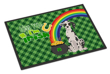 Load image into Gallery viewer, Harlequin Great Dane St. Patrick's Day Doormat - 24x36 Decorative Floor Mat – Indoor/Outdoor Rug with Artistic Flair