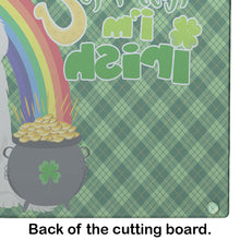 Load image into Gallery viewer, Great Pyrenees St. Patrick's Day Glass Cutting Boards – Durable, Decorative Kitchen Art Large
