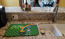 Load image into Gallery viewer, Gray Italian Greyhound St. Patrick's Day Dish Drying Mat – Absorbent, Artistic Kitchen Essentials