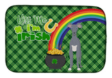 Load image into Gallery viewer, Gray Italian Greyhound St. Patrick's Day Dish Drying Mat – Absorbent, Artistic Kitchen Essentials
