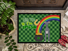Load image into Gallery viewer, Gray Italian Greyhound St. Patrick's Day Doormat - 24x36 Decorative Floor Mat – Indoor/Outdoor Rug with Artistic Flair