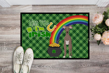 Load image into Gallery viewer, Fawn Italian Greyhound St. Patrick's Day Doormat - 24x36 Decorative Floor Mat – Indoor/Outdoor Rug with Artistic Flair