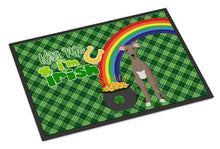 Load image into Gallery viewer, Fawn Italian Greyhound St. Patrick's Day Doormat - 24x36 Decorative Floor Mat – Indoor/Outdoor Rug with Artistic Flair
