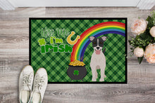 Load image into Gallery viewer, Black White Smooth Jack Russell Terrier St. Patrick's Day Doormat - 24x36 Decorative Floor Mat – Indoor/Outdoor Rug with Artistic Flair