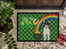 Load image into Gallery viewer, Black White Smooth Jack Russell Terrier St. Patrick's Day Doormat - 24x36 Decorative Floor Mat – Indoor/Outdoor Rug with Artistic Flair
