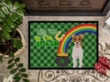 Load image into Gallery viewer, Brown White Smooth Jack Russell Terrier St. Patrick's Day Doormat - 24x36 Decorative Floor Mat – Indoor/Outdoor Rug with Artistic Flair