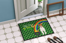Load image into Gallery viewer, Brown White Smooth Jack Russell Terrier St. Patrick's Day Doormat - 24x36 Decorative Floor Mat – Indoor/Outdoor Rug with Artistic Flair