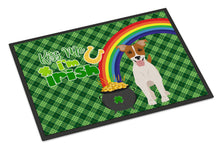 Load image into Gallery viewer, Brown White Smooth Jack Russell Terrier St. Patrick's Day Doormat - 24x36 Decorative Floor Mat – Indoor/Outdoor Rug with Artistic Flair