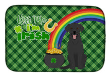 Load image into Gallery viewer, Black Labrador Retriever St. Patrick's Day Dish Drying Mat – Absorbent, Artistic Kitchen Essentials