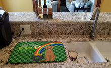 Load image into Gallery viewer, Red Fox Labrador Retriever St. Patrick's Day Dish Drying Mat – Absorbent, Artistic Kitchen Essentials