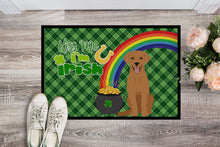 Load image into Gallery viewer, Red Fox Labrador Retriever St. Patrick's Day Doormat - 24x36 Decorative Floor Mat – Indoor/Outdoor Rug with Artistic Flair