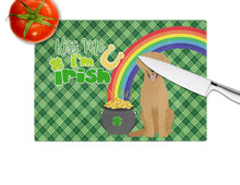 Load image into Gallery viewer, Red Fox Labrador Retriever St. Patrick's Day Glass Cutting Boards – Durable, Decorative Kitchen Art Large
