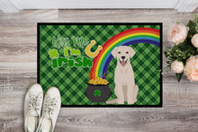 Load image into Gallery viewer, White Cream Labrador Retriever St. Patrick's Day Doormat - 24x36 Decorative Floor Mat – Indoor/Outdoor Rug with Artistic Flair
