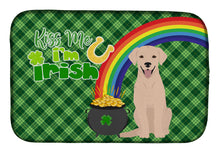 Load image into Gallery viewer, Yellow Labrador Retriever St. Patrick's Day Dish Drying Mat – Absorbent, Artistic Kitchen Essentials