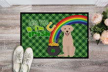Load image into Gallery viewer, Yellow Labrador Retriever St. Patrick's Day Doormat - 24x36 Decorative Floor Mat – Indoor/Outdoor Rug with Artistic Flair