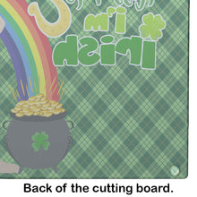 Load image into Gallery viewer, Yellow Labrador Retriever St. Patrick's Day Glass Cutting Boards – Durable, Decorative Kitchen Art Large