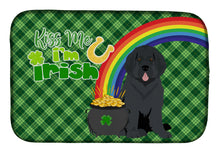 Load image into Gallery viewer, Black Newfoundland St. Patrick's Day Dish Drying Mat – Absorbent, Artistic Kitchen Essentials