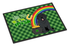 Load image into Gallery viewer, Black Newfoundland St. Patrick's Day Doormat - 24x36 Decorative Floor Mat – Indoor/Outdoor Rug with Artistic Flair