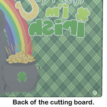 Load image into Gallery viewer, Black Newfoundland St. Patrick's Day Glass Cutting Boards – Durable, Decorative Kitchen Art Large