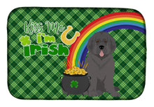 Load image into Gallery viewer, Grey Newfoundland St. Patrick's Day Dish Drying Mat – Absorbent, Artistic Kitchen Essentials