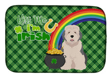 Load image into Gallery viewer, Old English Sheepdog St. Patrick's Day Dish Drying Mat – Absorbent, Artistic Kitchen Essentials