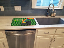 Load image into Gallery viewer, Black Pekingese St. Patrick's Day Dish Drying Mat – Absorbent, Artistic Kitchen Essentials