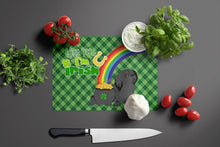 Load image into Gallery viewer, Black Pekingese St. Patrick's Day Glass Cutting Boards – Durable, Decorative Kitchen Art Large