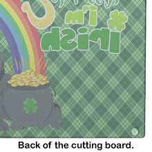 Load image into Gallery viewer, Black Pekingese St. Patrick's Day Glass Cutting Boards – Durable, Decorative Kitchen Art Large
