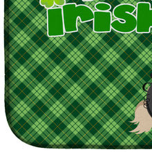 Load image into Gallery viewer, Cream Pekingese St. Patrick's Day Dish Drying Mat – Absorbent, Artistic Kitchen Essentials