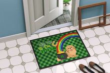 Load image into Gallery viewer, Gold Pekingese St. Patrick's Day Doormat - 24x36 Decorative Floor Mat – Indoor/Outdoor Rug with Artistic Flair