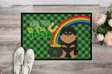 Load image into Gallery viewer, Black and Tan Pomeranian St. Patrick's Day Doormat - 24x36 Decorative Floor Mat – Indoor/Outdoor Rug with Artistic Flair