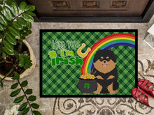 Load image into Gallery viewer, Black and Tan Pomeranian St. Patrick's Day Doormat - 24x36 Decorative Floor Mat – Indoor/Outdoor Rug with Artistic Flair