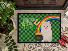 Load image into Gallery viewer, White Pomeranian St. Patrick's Day Doormat - 24x36 Decorative Floor Mat – Indoor/Outdoor Rug with Artistic Flair