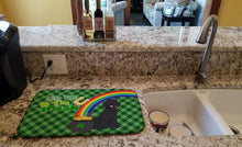 Load image into Gallery viewer, Standard Black Poodle St. Patrick's Day Dish Drying Mat – Absorbent, Artistic Kitchen Essentials