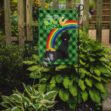 Load image into Gallery viewer, Standard Black Poodle St. Patrick's Garden Flag – "Kiss Me I’m Irish" with Pot of Gold &amp; Rainbow