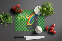 Load image into Gallery viewer, Standard Black Poodle St. Patrick's Day Glass Cutting Boards – Durable, Decorative Kitchen Art Large